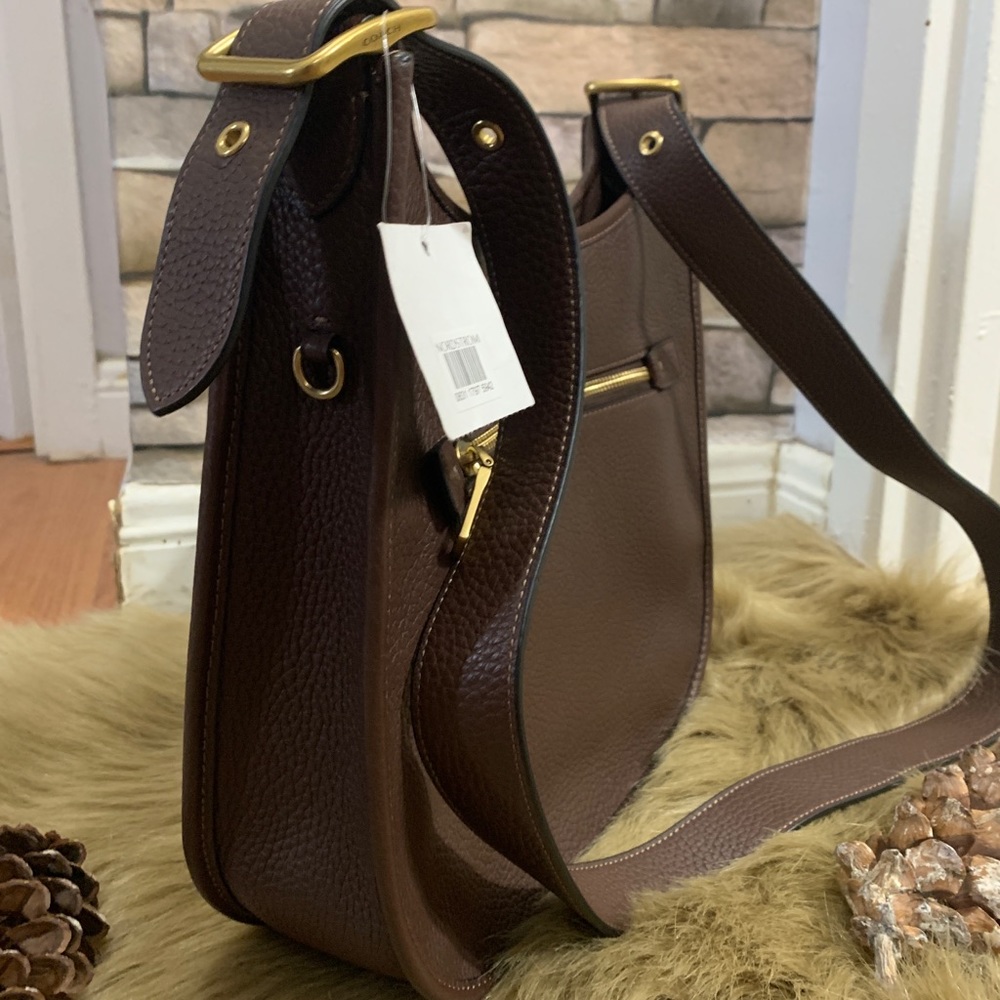 🔥SOLD🔥COACH pebbled leather saddle zip top Crosby - Picture 2 of 16